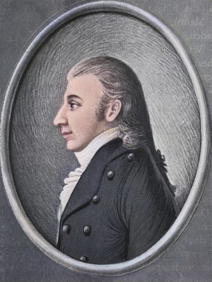 Johann Christoph Friedrich von Schiller, 1759-1805, German poet, philosopher, physician, historian and playwright, Historical, digital reproduction of an original from the 19th century, original date not known