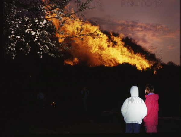 DEU, Germany: The historical slides from the times 80-90s . a.o. Iserlohn. Easter fire 80s