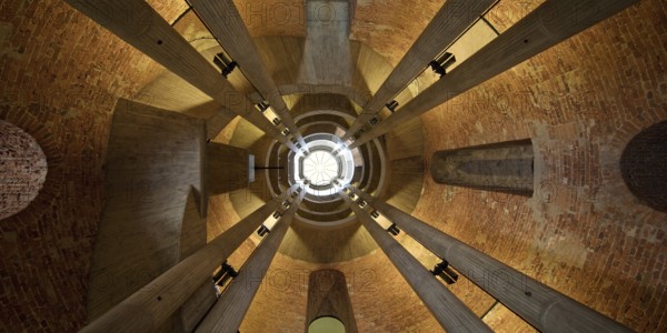 Interior shot, view of the bell tower, French Cathedral, Gendarmenmarkt, Berlin, Germany, Europe