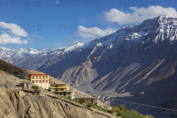 New Dhankar Monastery, Dhankar in Himalayas, Spiti Valley, Himachal Pradesh, India, Asia