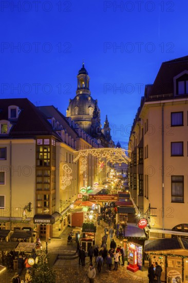 Christmas market in the Münzgasse in Dresden