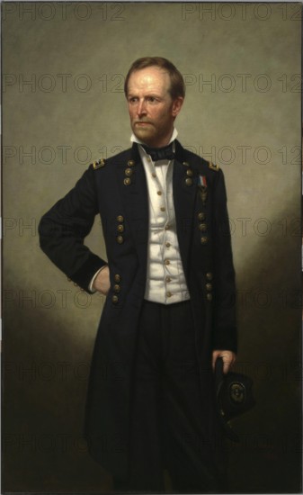 William Tecumseh Sherman (8 February 1820 - 14 February 1891) was a US officer, latterly General of the Army, banker, lawyer, writer and Secretary of War in the Grant Cabinet, Historical, digitally restored reproduction from an original of the period