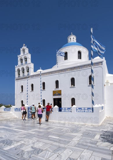 Church of Panagia Platsani Akathistos Hymn, Ia, Oia, Santorini, Greece, Europe