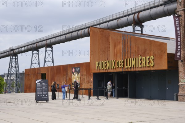 Phoenix des Lumières, art exhibition in the former industrial hall, Phoenix-West, Hörde, Dortmund, North Rhine-Westphalia, Germany, Europe