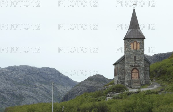 King Oskar II. - Chapel near Kirkenes near the Russian border, Northern Norway, Norway, Scandinavia, Europe