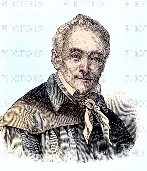 Ernst Moritz Arndt, 1769, 1860, a German writer and member of the Frankfurt National Assembly, ca. 1885, Historical, digitally restored reproduction from a 19th century original, a German writer and member of the Frankfurt National Assembly, Historical, digitally restored reproduction from a 19th century original