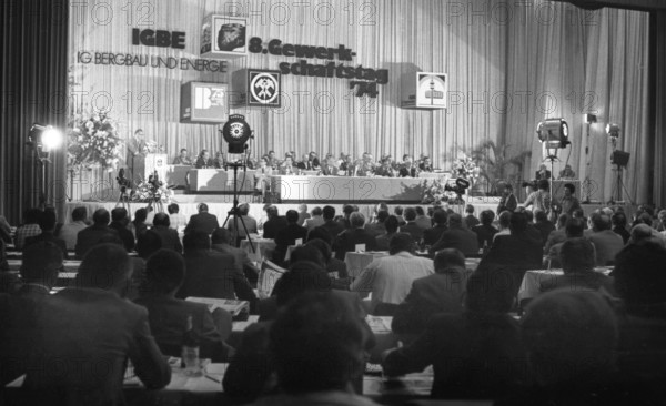 The 8th Trade Union Congress of the Industrial Union for Mining and Energy (IGBE) on 18.9.1974 in Dortmund, Germany, Europe