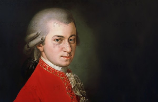 Wolfgang Amadeus Mozart, 1756 – 1791, composer of classical music, First Viennese School, digitally edited