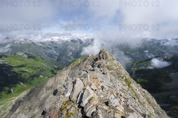 Mountain panorama, view from the summit of the Lasörling to the mountains of the Venediger Group, Lasörling Group, Hohe Tauern National Park, East Tyrol, Tyrol, Austria, Europe