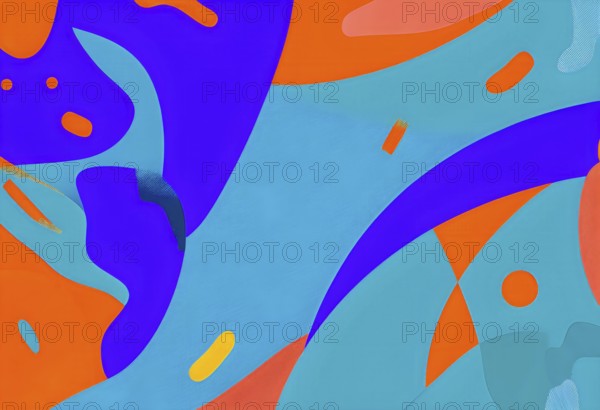 Vibrant patchwork of abstract shapes with pencil texture details, perfect for a variety of creative projects, AI generated