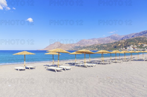 Beach, Plakias, Rethymno, Southern Crete, Crete, Greek Islands, Greece, Europe