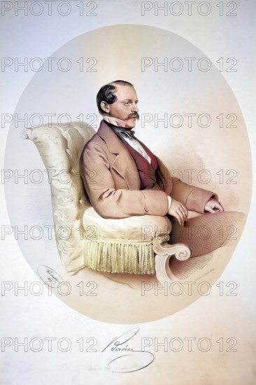 Theodor farmer (1822-1871), Director of the Lower Austrian Escompte Society and Spanish Consul, Historical, digitally restored reproduction from a 19th century original, Record date not stated