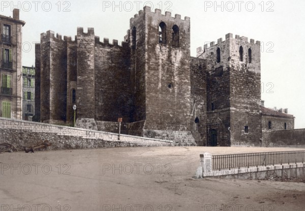 Marseille. Eglise Saint-Victor, France, c. 1890, Historic, digitally restored reproduction from a 19th century original, Europe