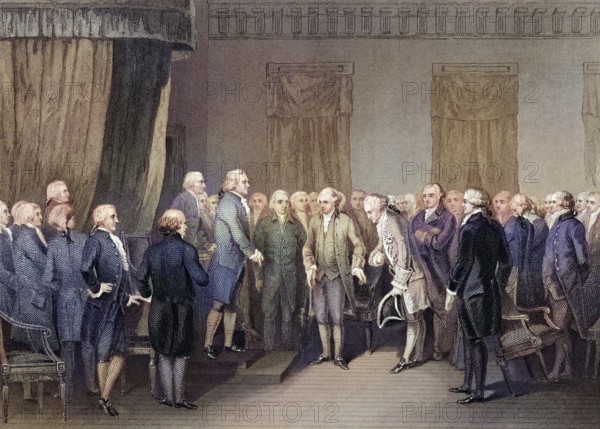 M. Gerard, the French minister presented to the Continental Congress in 1778, Conrad Alexandre Gerard, 1729-1790, Historical, digitally restored reproduction from a 19th century original, Record date not stated