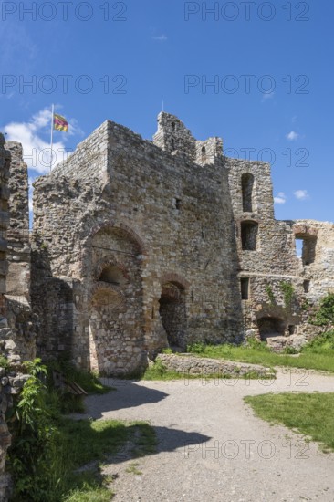 The ruins of Staufen Castle in Breisgau, wine-growing region, Markgräflerland, Black Forest, Baden-Württemberg, Germany, Europe