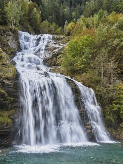 Piumogna waterfall, Faido, Canton Ticino, Switzerland, Europe