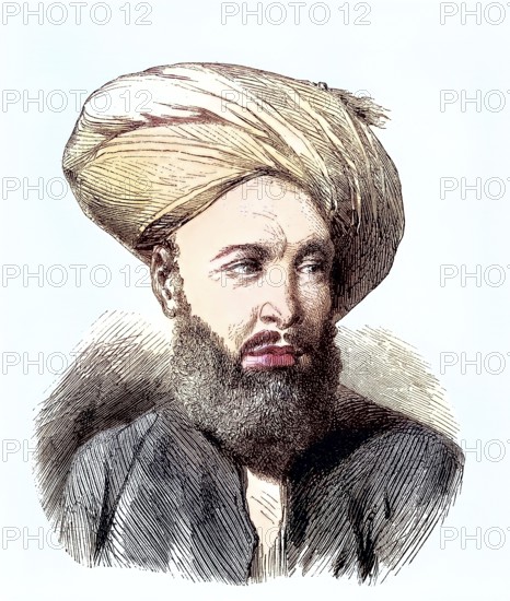 Ahmed I, born 1590, died 1617, was Sultan of the Ottoman Empire from 1603 to 1617, Historical, digitally restored reproduction of a 19th century original