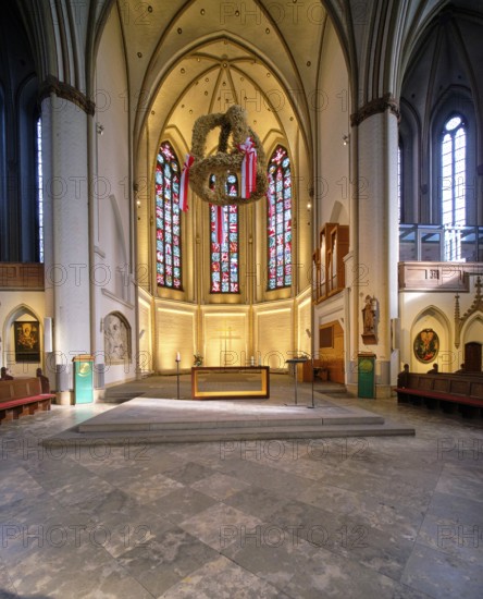 Hauptkirche St. Petri, oldest parish church in Hamburg, interior photograph, Hamburg, Land Hamburg, Germany, Europe