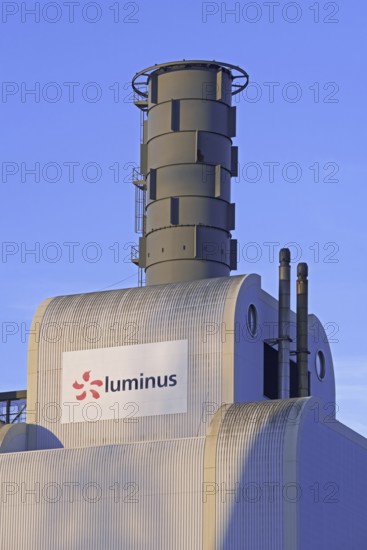 Luminus combined cycle power plant, Centrale Turbine, Gaz, Vapeur, TGV for production of electricity at Seraing, province of Liège, Belgium, Europe