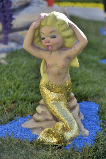 Falla figure, mermaid made of papier-mâché, at the Las Fallas Spring Festival, Pego, Province of Alicante, Spain, Europe