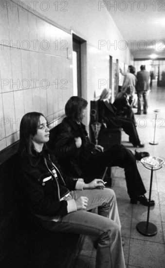 Unemployed or without an apprenticeship after leaving school was not uncommon in the 1970s, as seen here on 10.10.1974 in Cologne at the employment office, Germany, Europe