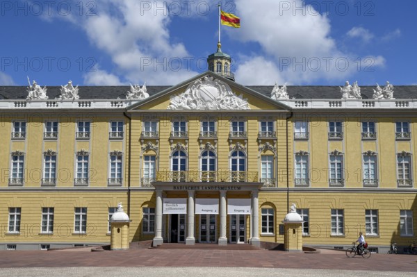 Baden State Museum in the Karlsruhe Castle, front view, Karlsruhe, Baden-Württemberg, Germany, Europe