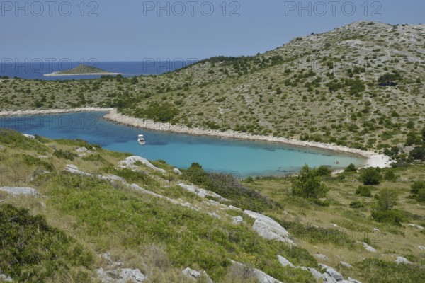 Bay of Lojena, Levrnaka Island, Kornati Islands, Adriatic Sea, Kornati Islands National Park, Croatia, Europe