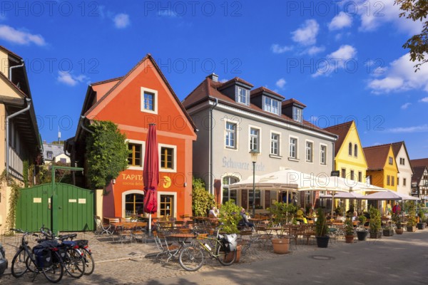 Altkötzschenbroda village green with numerous restaurants and quaint pubs