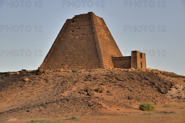 Pyramid of the northern cemetery of Meroe, Nubia, Nahr an-Nil, Sudan, Africa