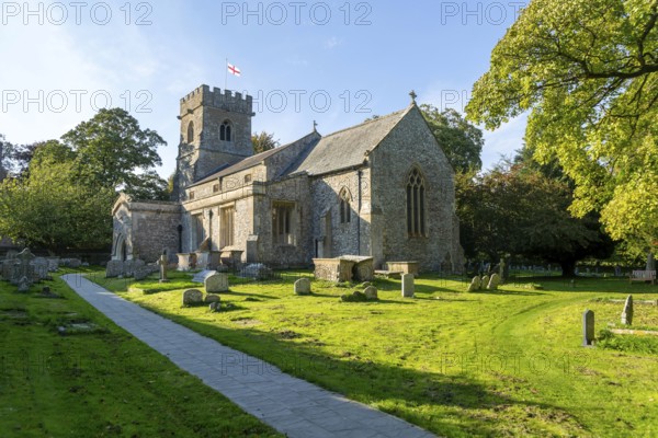 Village parish church of Saint George, Ogbourne St George, Wiltshire, England, UK