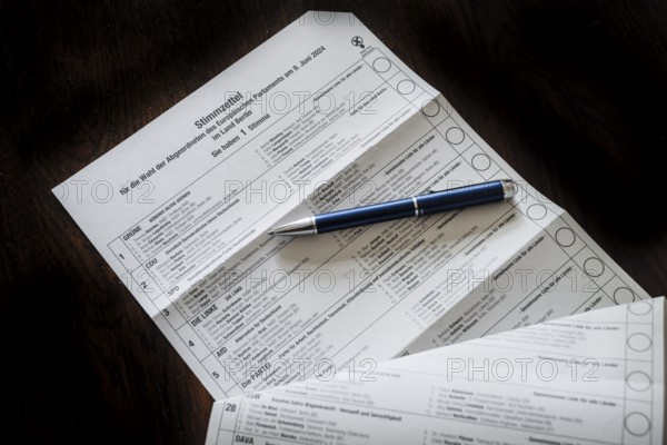 Ballot paper, ballot paper for the 2024 European elections in Germany