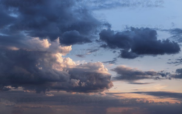 Dramatic sunset skies, cloudscape of rich color twilight sky. Sunset cloud background.