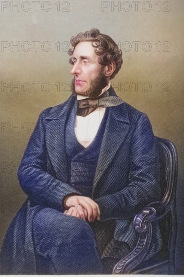 Anthony Ashley Cooper, 7th Earl of Shaftesbury, 1801-1885, English philanthropist. Engraving by DJ Pound after a photograph by Mayall. From the book The Drawing-Room Portrait Gallery of Eminent Personages, published in London 1859, digitally restored reproduction from a 19th century original, record date not stated