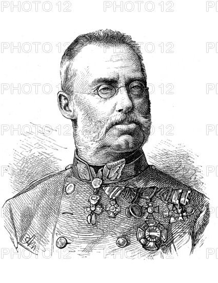 Archduke Albrecht Friedrich Rudolf of Austria-Teschen, 3 August 1817, 18 February 1895, was Archduke of Austria, Duke of Teschen and Field Marshal and Inspector General of the Austro-Hungarian Army, Historical, digital reproduction of an original from the 19th century