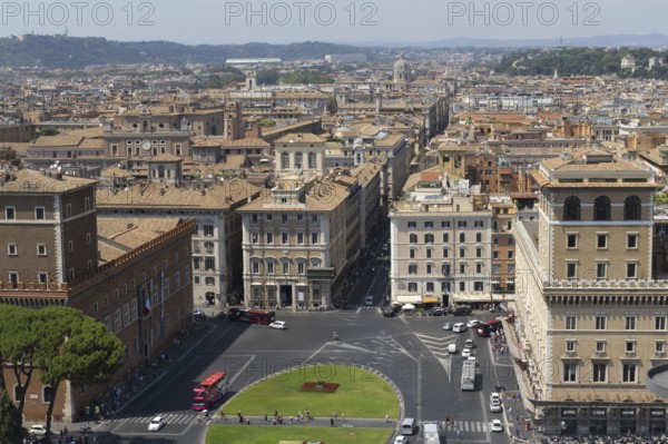 View from Monumento Vittorio Emanuele II, Piazza Venezia, Rome, Italy, Europe