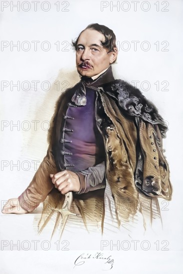 Czak Karoly von Koronavar, 1791-1870, court counsellor, k. k. official, Historical, digitally restored reproduction from a 19th century original, Record date not stated