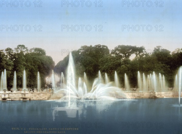 The Latone Basin, Bassin de Latone, Versailles, France, ca 1890, Historical, digitally restored reproduction from a 19th century original, Record date not stated, Europe