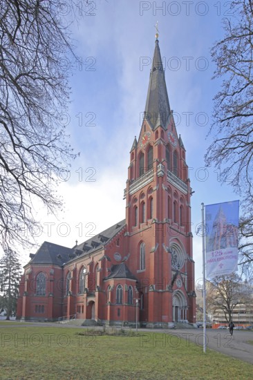 Neo-Gothic St Paul's Church, Heidenheim an der Brenz, Swabian Alb, Baden-Württemberg, Germany, Europe