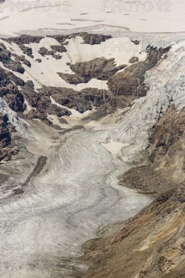 View from the Kaiser Franz-Josef Höhe on the Grossglockner High Alpine Road to the Pasterze glacier