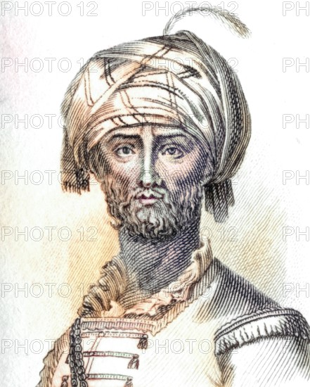 Hyder-Ali or Haidar Ali 1722-1782, Indian General and Sultan of Mysore, Historical, digitally restored reproduction from a 19th century original, Record date not stated