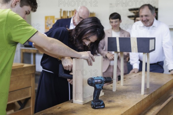 Annalena Bärbock (Alliance 90/The Greens), Federal Foreign Minister, photographed during a visit to the training centre for skilled trades of the Ruhr District Crafts Association during the Foreign Minister's trip to Germany in Bochum, 29.07.2024