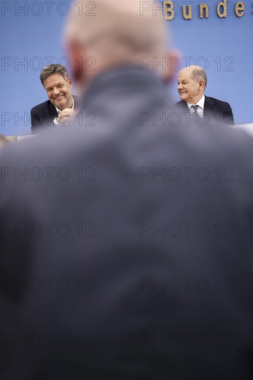 Federal Minister for Economic Affairs and Climate Protection Robert Habeck (Alliance 90/The Greens) at the press conference on the results of the budget negotiations with Federal Finance Minister Christian Lindner and Federal Chancellor Olaf Scholz in Berlin, 5 July 2024