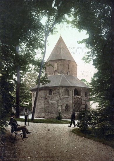 St Nicholas Chapel or Valkhof Chapel in Nijmegen, Nijmegen, Holland, 1890, Historical, digitally restored reproduction from a 19th century original, Record date not stated