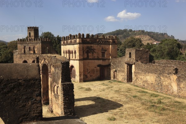 Amhara region, in the Gemp palace complex in Gondar, Gonder, UNESCO, world, heritage, cultural heritage, Ethiopia, Africa