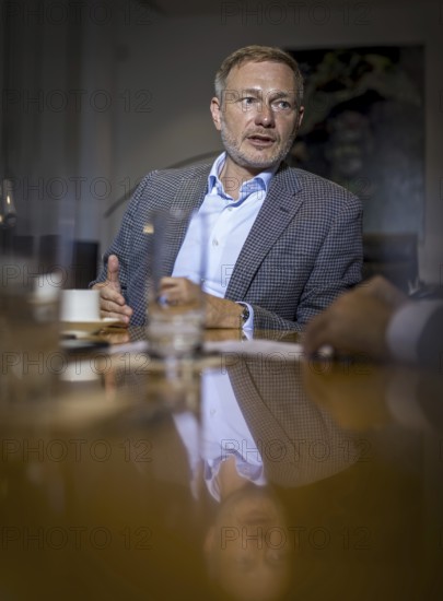 Christian Lindner (FDP), Federal Minister of Finance, recorded during an interview in his office at the Federal Ministry of Finance