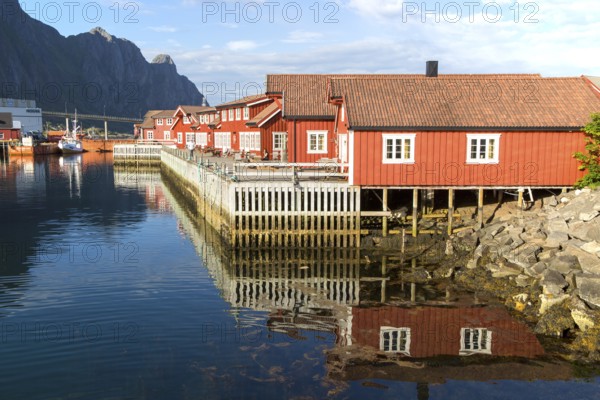 Traditional building style at Scandic Hotel, Svolvaer, Lofoten Islands, Nordland, Norway, Europe