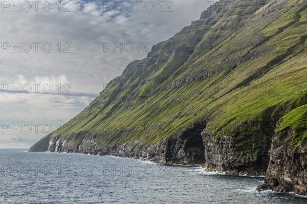 Coast, Vidareidi, Vidoy Island, Viðareiði, Viðoy Island, sunset, Faroe Islands, Denmark, Europe