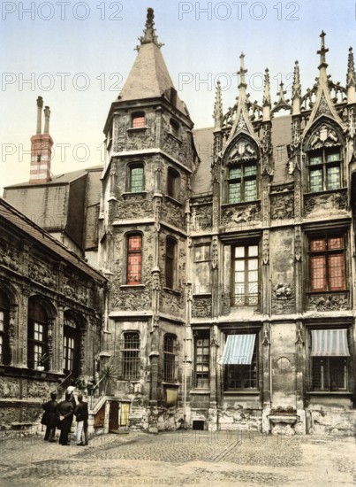 Hotel Bourgtheroulde in Rouen, Normandy, France, ca 1890, Historical, digitally restored reproduction from a 19th century original, Record date not stated, Europe