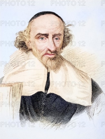 John Knox, 1514 -1572, leader of the Scottish Reformation, Illustration from Old England's Worthies, published around 1880, Historical, digitally restored reproduction from a 19th century original, Record date not stated