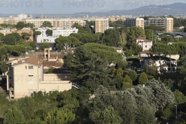 Housing estates on the outskirts of Rome, east of the Tiburtiono district, Italy, Europe